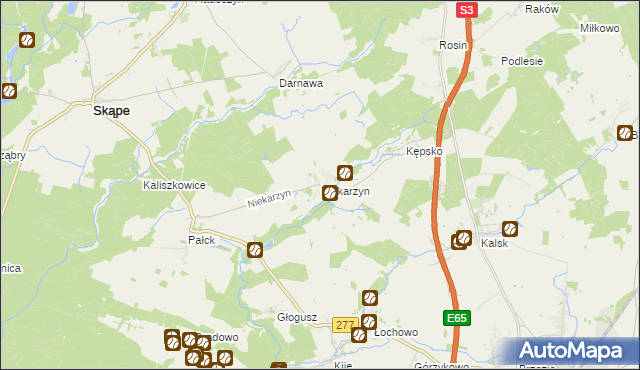 mapa Niekarzyn, Niekarzyn na mapie Targeo