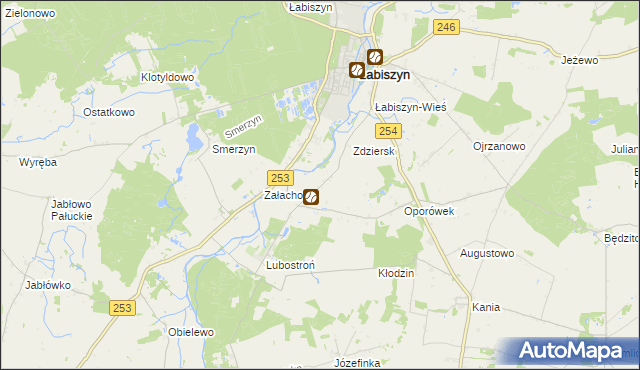 mapa Oporowo gmina Łabiszyn, Oporowo gmina Łabiszyn na mapie Targeo