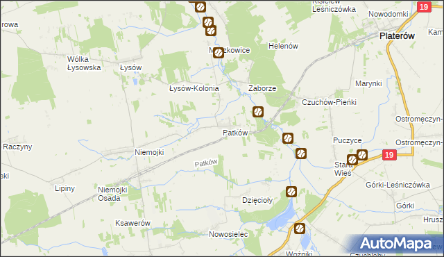 mapa Patków gmina Łosice, Patków gmina Łosice na mapie Targeo