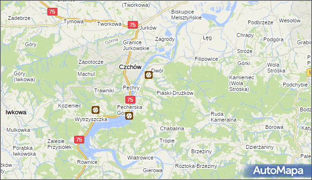 mapa Piaski-Drużków, Piaski-Drużków na mapie Targeo