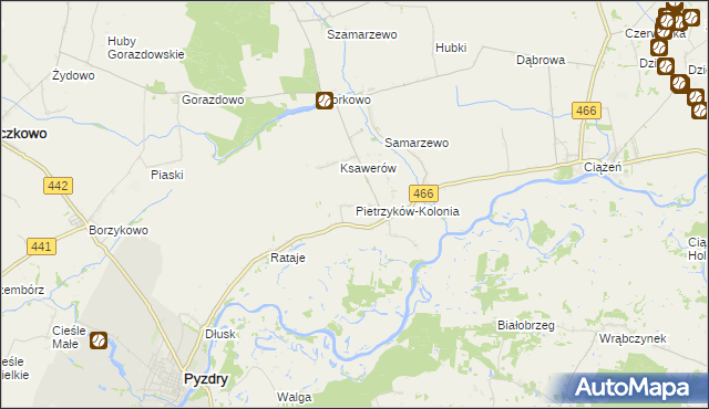 mapa Pietrzyków-Kolonia, Pietrzyków-Kolonia na mapie Targeo