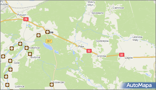 mapa Pław, Pław na mapie Targeo