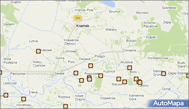 mapa Podgór, Podgór na mapie Targeo