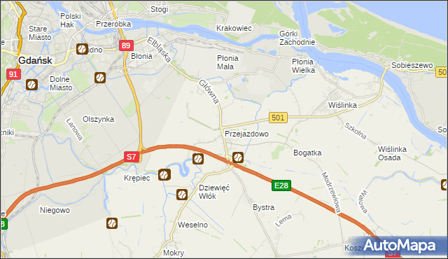 mapa Przejazdowo, Przejazdowo na mapie Targeo