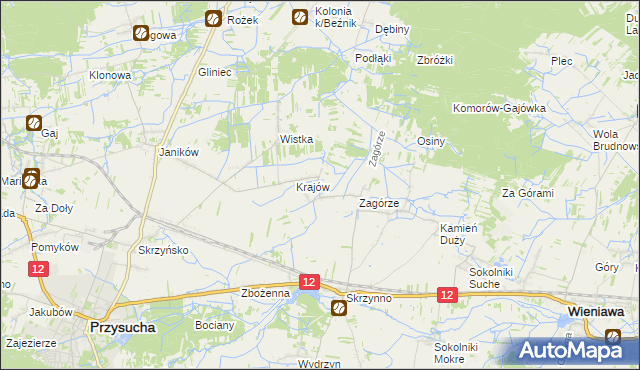 mapa Romualdów gmina Wieniawa, Romualdów gmina Wieniawa na mapie Targeo