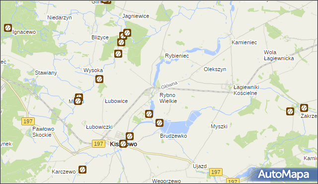 mapa Rybno Wielkie, Rybno Wielkie na mapie Targeo
