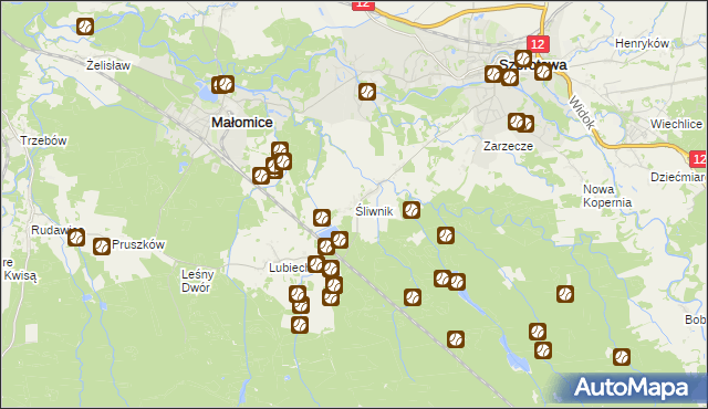 mapa Śliwnik, Śliwnik na mapie Targeo