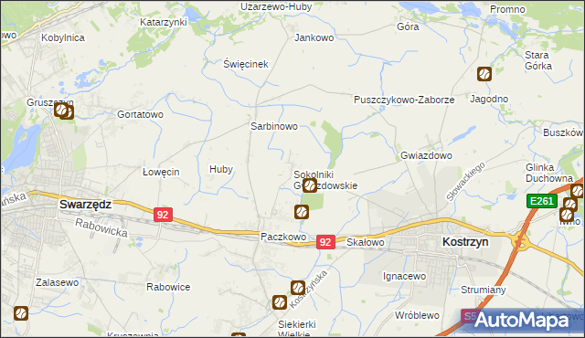 mapa Sokolniki Gwiazdowskie, Sokolniki Gwiazdowskie na mapie Targeo