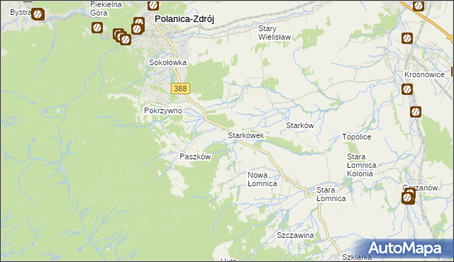 mapa Starkówek, Starkówek na mapie Targeo