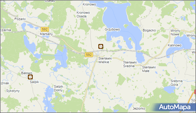 mapa Sterławki Wielkie, Sterławki Wielkie na mapie Targeo