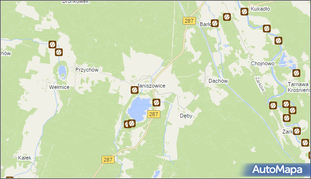 mapa Strużka gmina Bobrowice, Strużka gmina Bobrowice na mapie Targeo