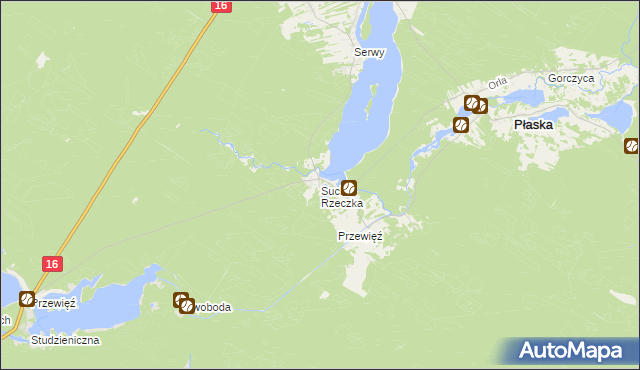 mapa Sucha Rzeczka, Sucha Rzeczka na mapie Targeo