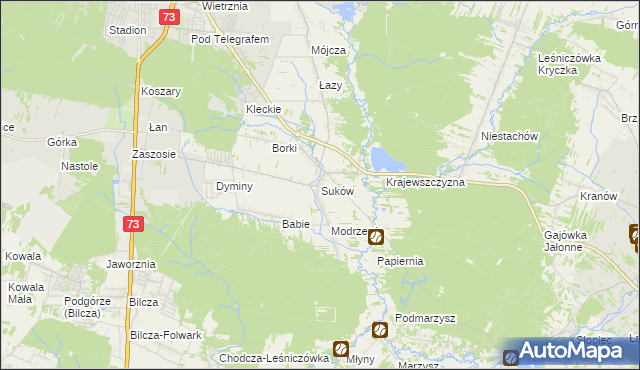 mapa Suków gmina Daleszyce, Suków gmina Daleszyce na mapie Targeo
