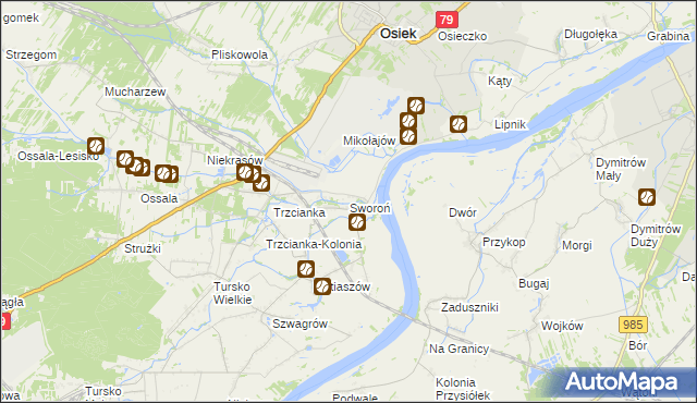 mapa Sworoń, Sworoń na mapie Targeo
