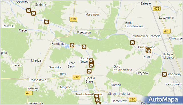 mapa Szczawno Rzeczyckie, Szczawno Rzeczyckie na mapie Targeo