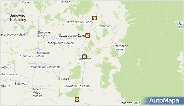 mapa Szemplino Wielkie, Szemplino Wielkie na mapie Targeo