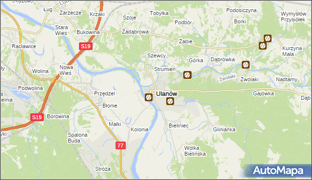 mapa Ulanów powiat niżański, Ulanów powiat niżański na mapie Targeo