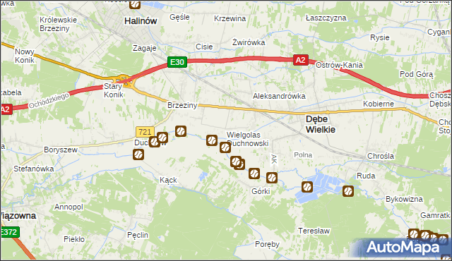 mapa Wielgolas Duchnowski, Wielgolas Duchnowski na mapie Targeo