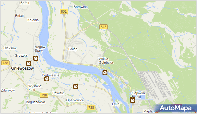 mapa Wólka Gołębska, Wólka Gołębska na mapie Targeo