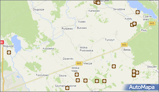 mapa Wólka Piotrowska, Wólka Piotrowska na mapie Targeo