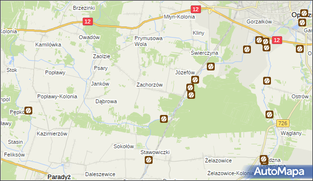 mapa Zachorzów-Kolonia, Zachorzów-Kolonia na mapie Targeo
