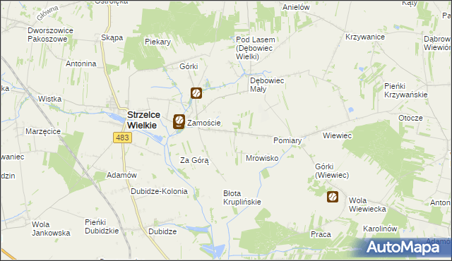 mapa Zamoście-Kolonia, Zamoście-Kolonia na mapie Targeo