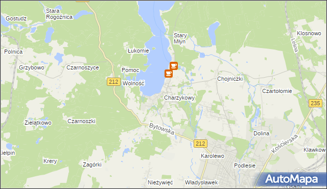 mapa Charzykowy, Charzykowy na mapie Targeo