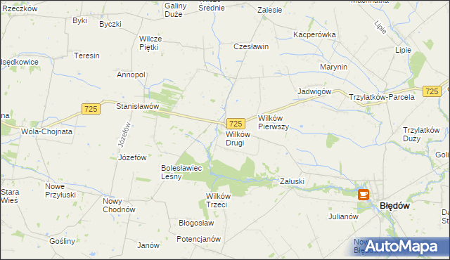 mapa Wilków Drugi, Wilków Drugi na mapie Targeo