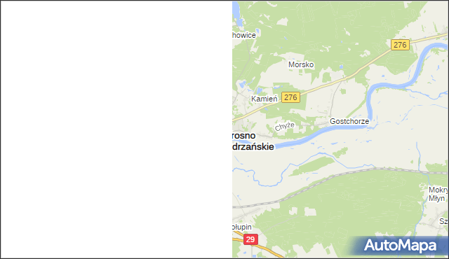 mapa Krosno Odrzańskie, Krosno Odrzańskie na mapie Targeo