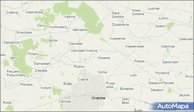 mapa Olszewa, Olszewa na mapie Targeo