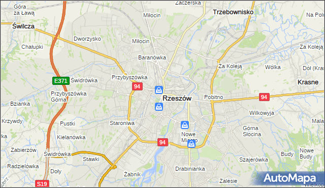 mapa Rzeszów, Rzeszów na mapie Targeo