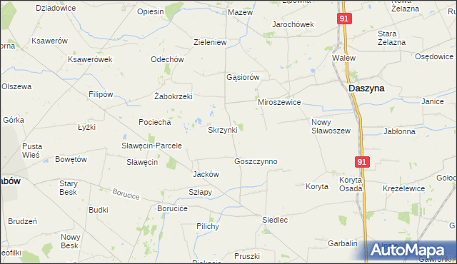 mapa Siedlew, Siedlew na mapie Targeo