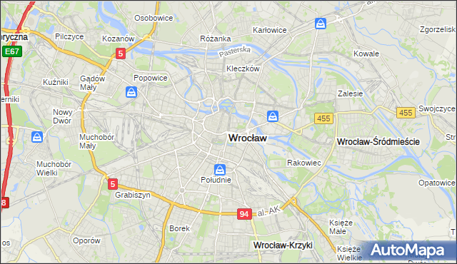 mapa Wrocławia, Wrocław na mapie Targeo