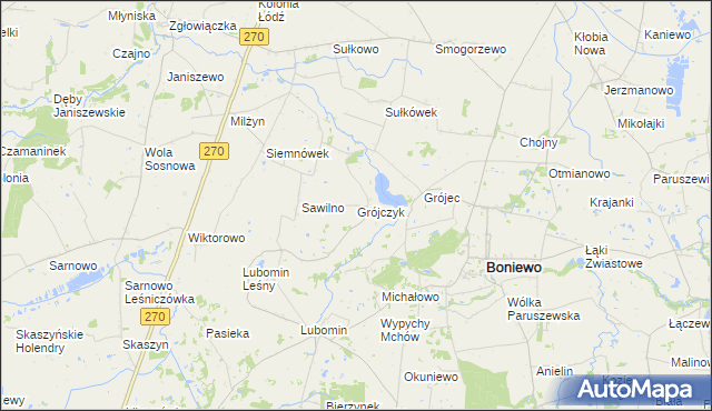 mapa Grójczyk, Grójczyk na mapie Targeo