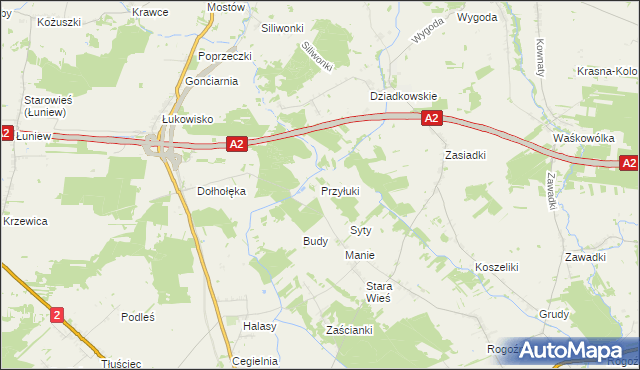 mapa Przyłuki, Przyłuki na mapie Targeo