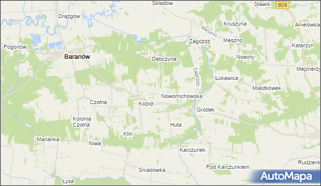 mapa Nowomichowska, Nowomichowska na mapie Targeo