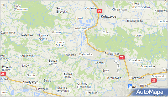 mapa Krajowice, Krajowice na mapie Targeo