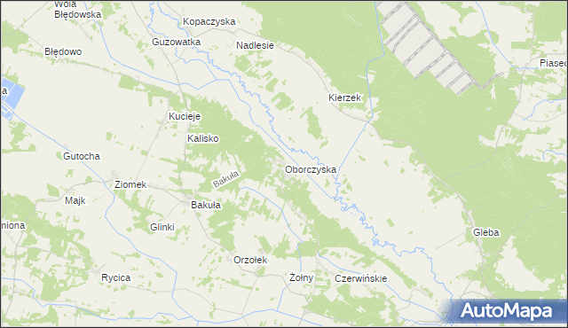 mapa Oborczyska, Oborczyska na mapie Targeo