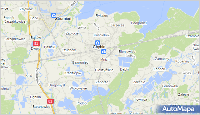 mapa Mnich, Mnich na mapie Targeo