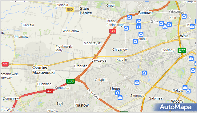 mapa Mory gmina Ożarów Mazowiecki, Mory gmina Ożarów Mazowiecki na mapie Targeo