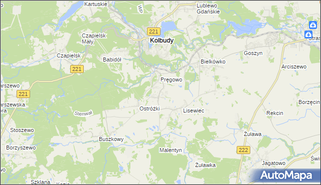 mapa Pręgowo Górne, Pręgowo Górne na mapie Targeo