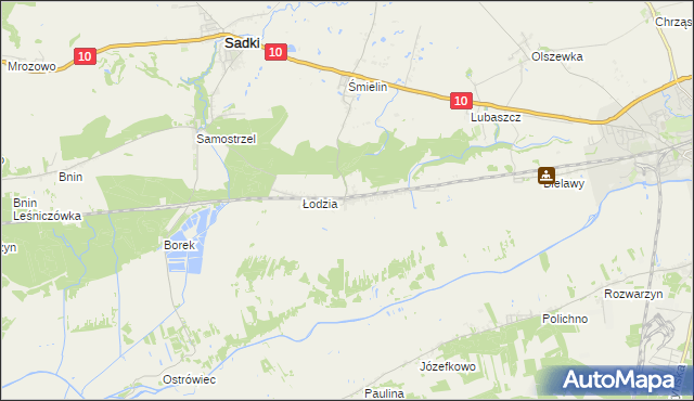 mapa Anieliny, Anieliny na mapie Targeo