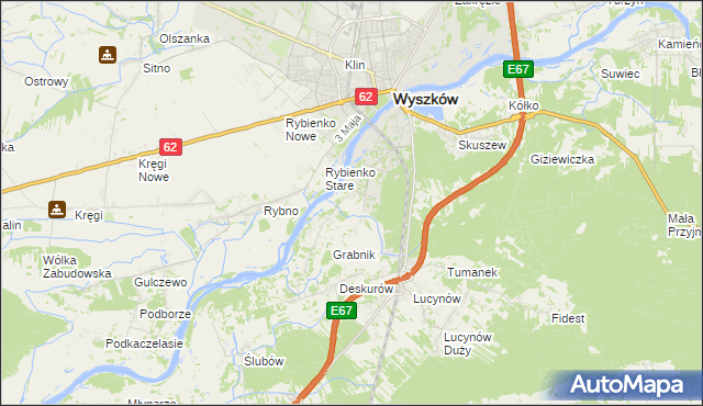 mapa Drogoszewo gmina Wyszków, Drogoszewo gmina Wyszków na mapie Targeo