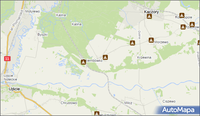mapa Dziembowo, Dziembowo na mapie Targeo