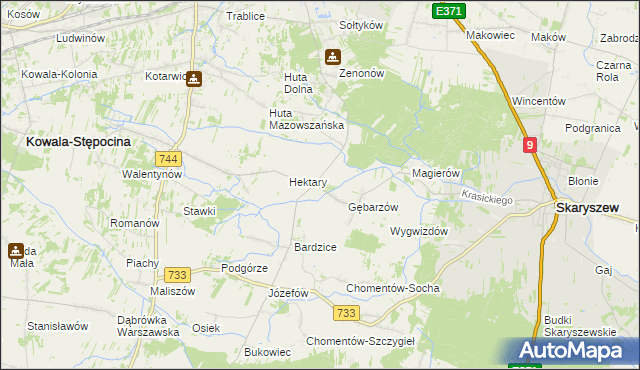 mapa Gębarzów Osada, Gębarzów Osada na mapie Targeo