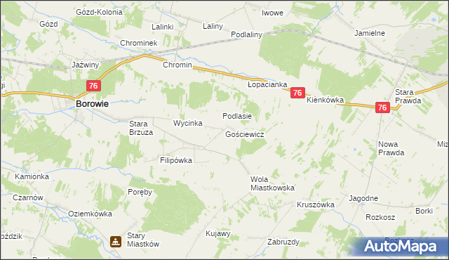 mapa Gościewicz, Gościewicz na mapie Targeo