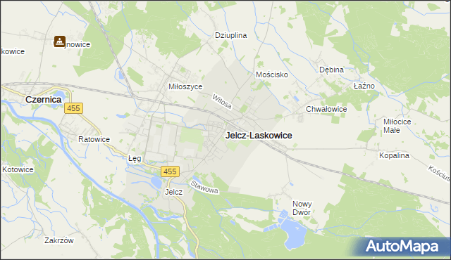 mapa Jelcz-Laskowice, Jelcz-Laskowice na mapie Targeo
