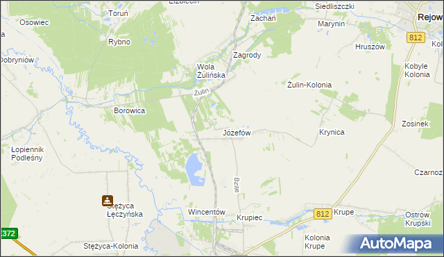 mapa Józefów gmina Krasnystaw, Józefów gmina Krasnystaw na mapie Targeo