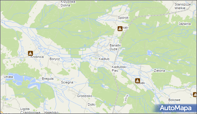 mapa Kadłub gmina Strzelce Opolskie, Kadłub gmina Strzelce Opolskie na mapie Targeo