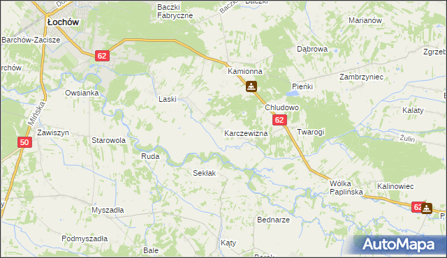 mapa Karczewizna, Karczewizna na mapie Targeo